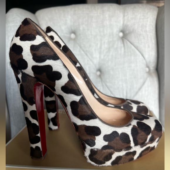 Christian Louboutin Shoes - Christian Louboutin Bibi 140mm Pony Hair Nairobi Platform Pumps 39